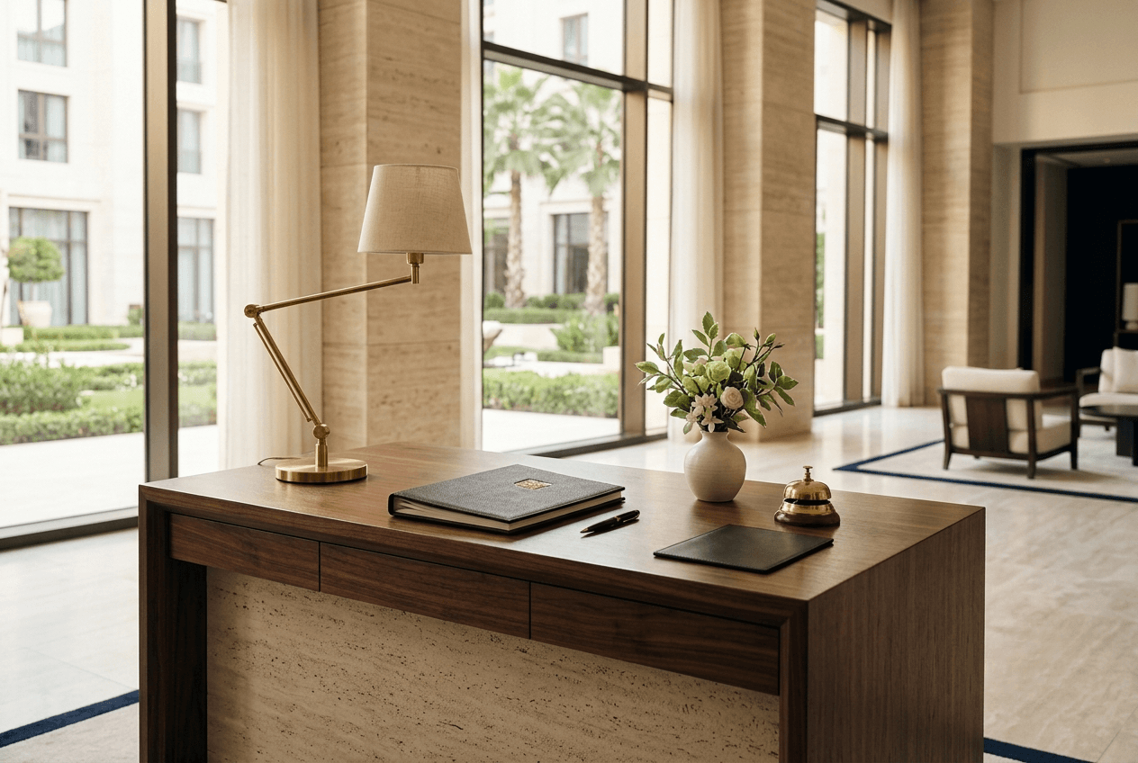 Concierge desk or guest arrival